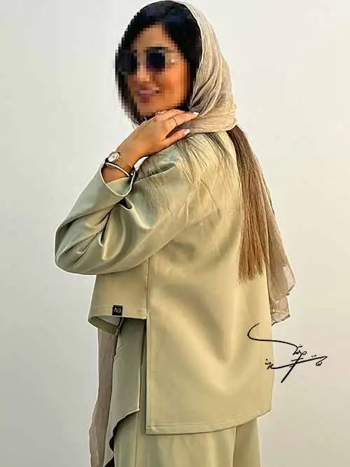 ست کت شلوار سبز زنانه