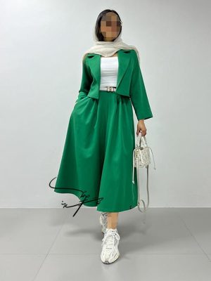 خرید ست کت و شلوار سبز زنانه