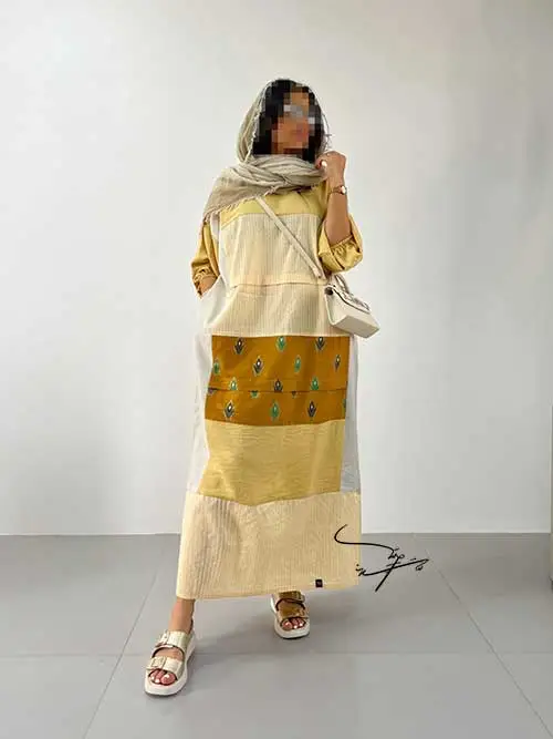 پیراهن تیکه دوزی