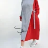 پیراهن دو رنگ زنانه