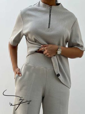 تیشرت جلو زیپ دار